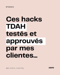 Beaucoup de personnes TDAH ont tendance à aller contre leur fonctionnement plutôt que de naviguer avec.
Il existe en réalité une multitude de hacks et de façon d’adapter ton quotidien à tes besoins et tes difficultés, tout en restant dans la légèreté ! ✨
Voici donc quelques hacks testés et approuvés par mes clientes en séance. Certaines vont vous parler, d’autres non et c’est normal car elle était personnalisée pour chacune d’entre elles.
N’hésites pas à me partager ton hack préféré en commentaire 💕
#tdahféminin #adhdhack #neurodivergentcoach #audhdwoman