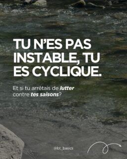 Tu te sens instable
Inconsistante 
Changeante
Ou versatile.

Tu te dis que tu ne peux pas te faire confiance.
Tu peux rien construire avec discipline.
Tu subis tes sautes d’humeur et ton niveau fluctuant motivation en te disant que tu n’y arriveras jamais.

Et si tu envisageais ton corps et ton esprit comme des saisons ? Des cycles qui arrivent et repartent. Qui apportent chacune leurs lots d’avantages et d’inconvénients.

Tout comme nos modes de vie, notre alimentation ou notre rythme, les cerveaux neuroa bougent aux fils du temps. Nos capacités, nos envies et notre énergie est fluctuante.

Alors, je t’invite à voir ton instabilité comme tu appréhendes les 4 saisons.

Aucune n’est bonne ou mauvaise.

Simplement différente. 

Et à l’écoute des besoins de ton corps un équilibre sans frustration et culpabilité est possible. 

#tdah #tsa #neuroatypie #selflove❤️